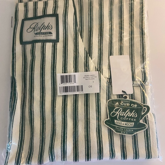 Ralph Lauren Green and White Striped Apron - Picture 5 of 5